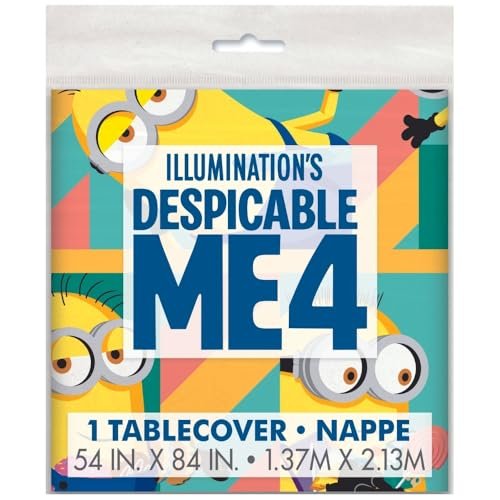 Unique Despicable Me Rectangular Plastic Tablecover - (54&quot; x 84&quot;) 1 Piece - Perfect for Birthdays and Minion-Themed Celebrations