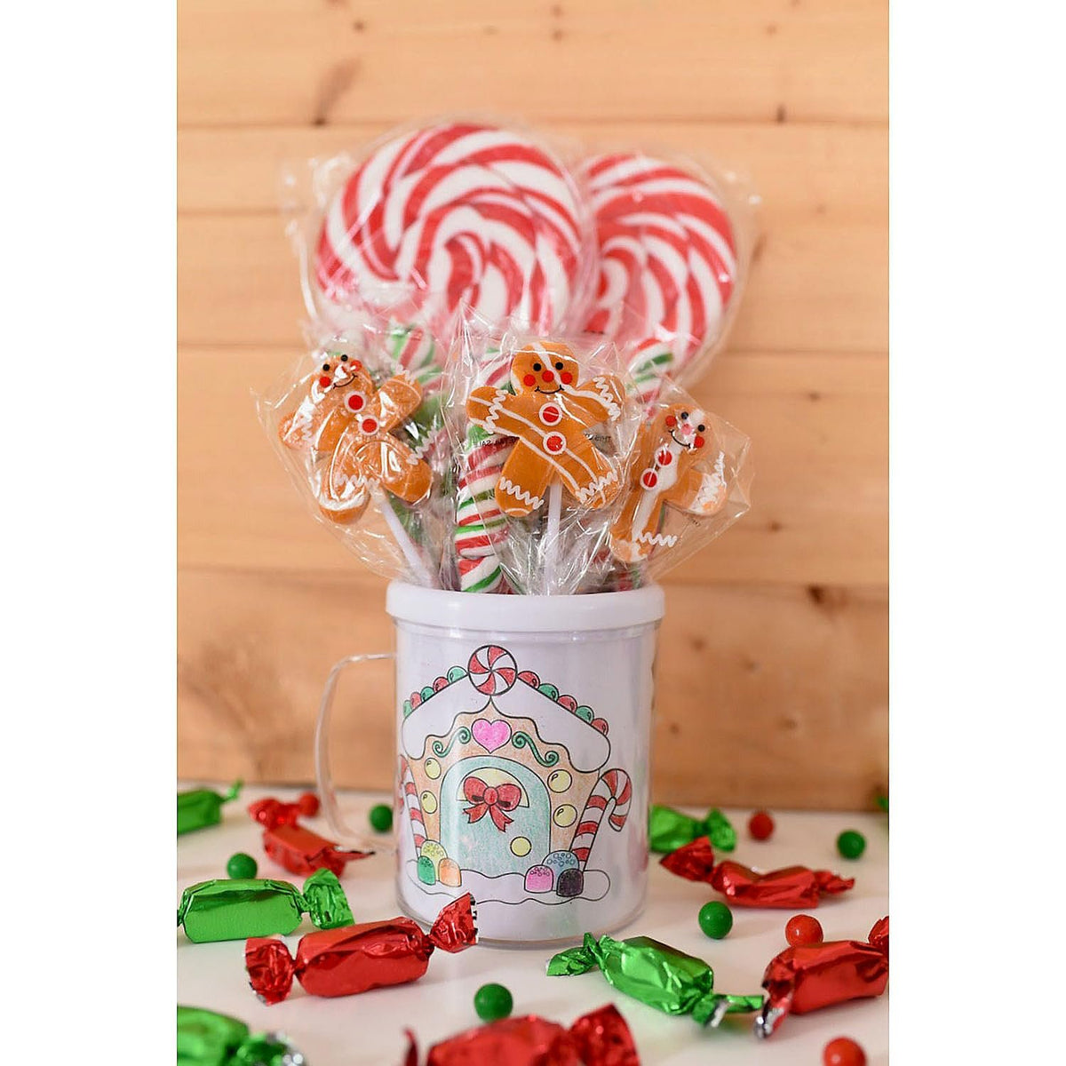 MKT GINGERBREAD SWIRL LOLLIPOPS