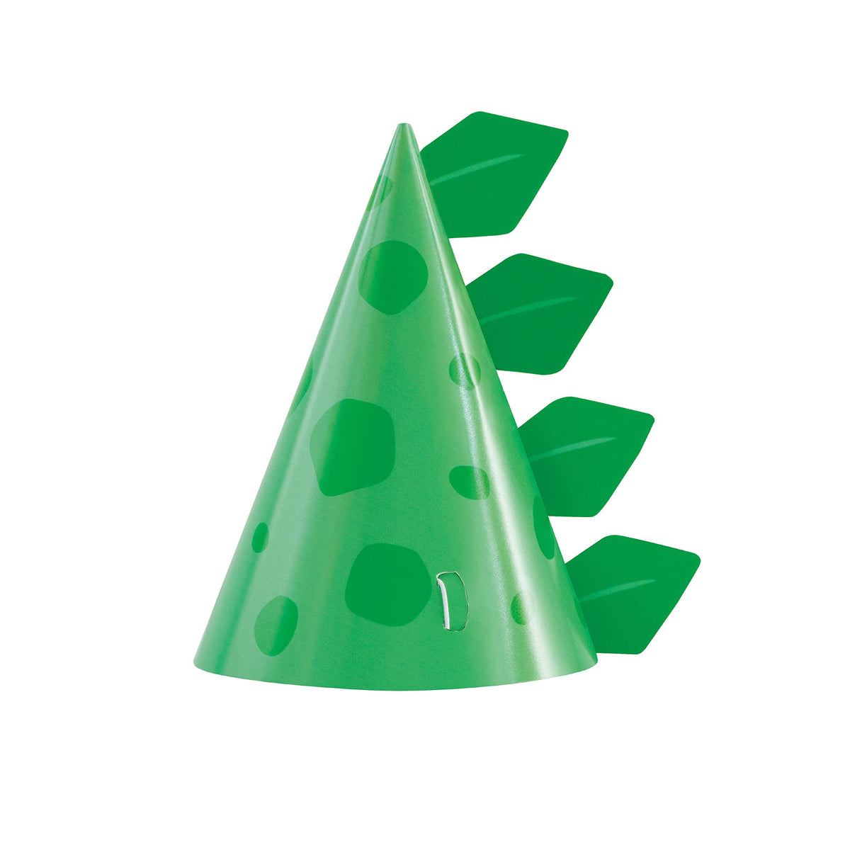 Unique Green Cone-Shaped Dinosaur Cardstock Party Hats (Pack of 8) - Perfect for Kids&#39; Birthdays &amp; Dino-Themed Celebrations