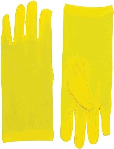 Forum Novelties - Women&#39;s Short Dress Gloves - Costume Accessory - Yellow