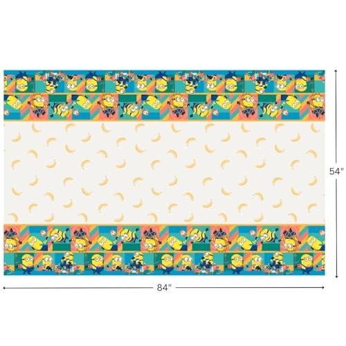 Unique Despicable Me Rectangular Plastic Tablecover - (54&quot; x 84&quot;) 1 Piece - Perfect for Birthdays and Minion-Themed Celebrations