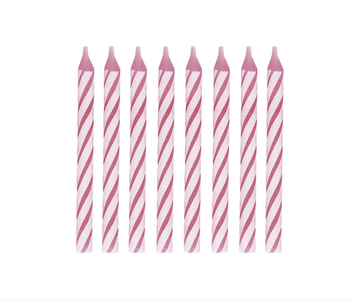 Unique Stripes Party Candles, 2.5&quot;, Pink