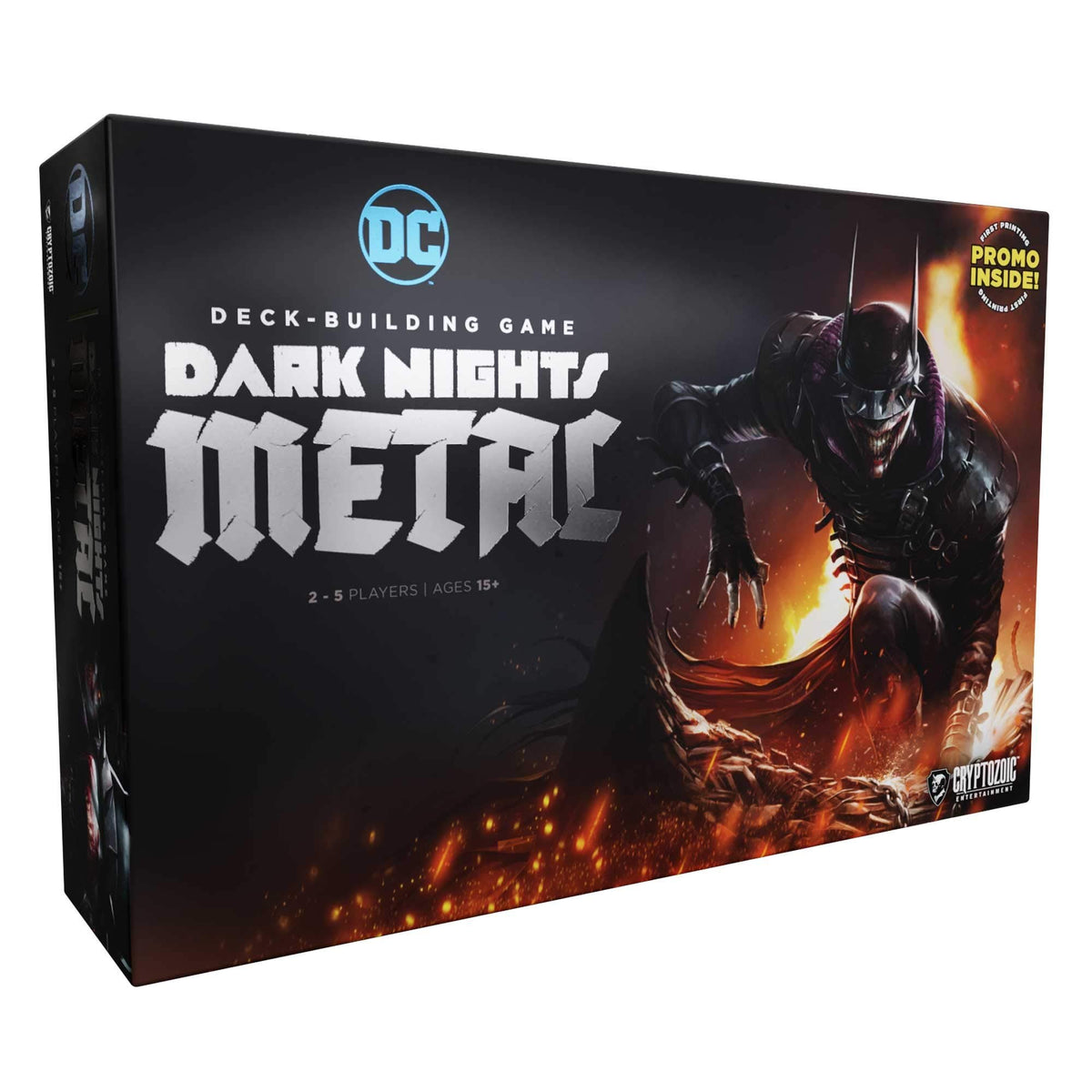 Cryptozoic Entertainment DC Deck Building Game - Dark Nights Metal - Defeat The Batman Who Laughs and his Dark Knights - for 2 to 5 Players - Ages 15