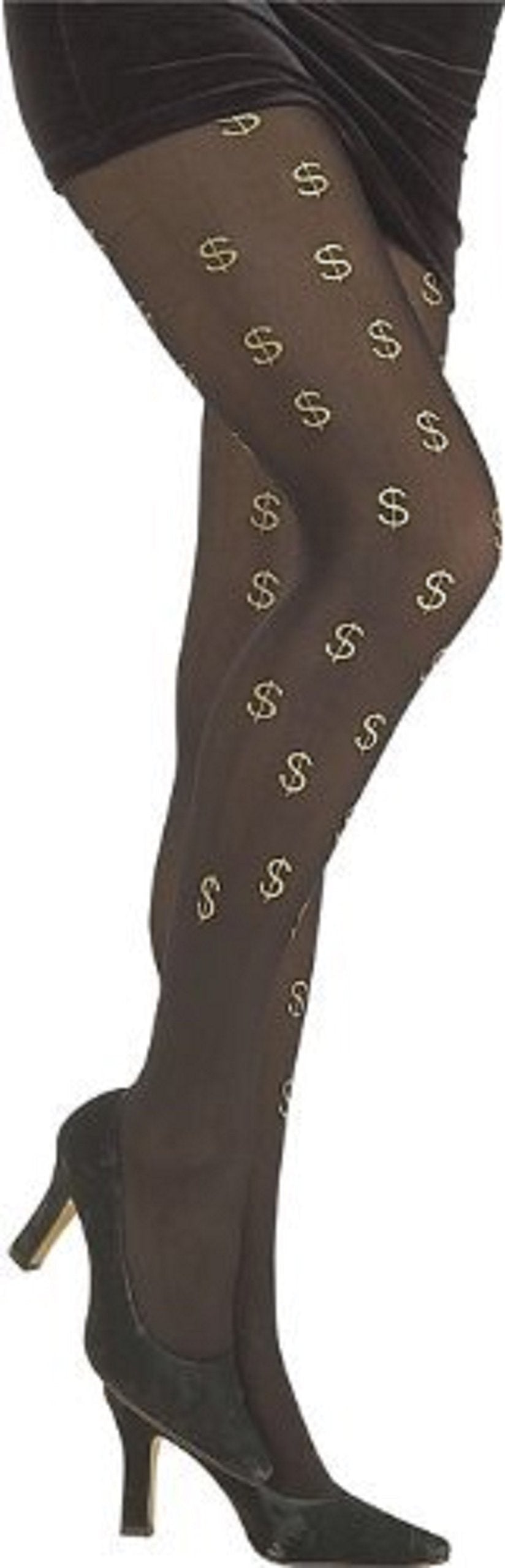 Rubie&#39;s Costume Co Gold Dollar Sign Tights Costume