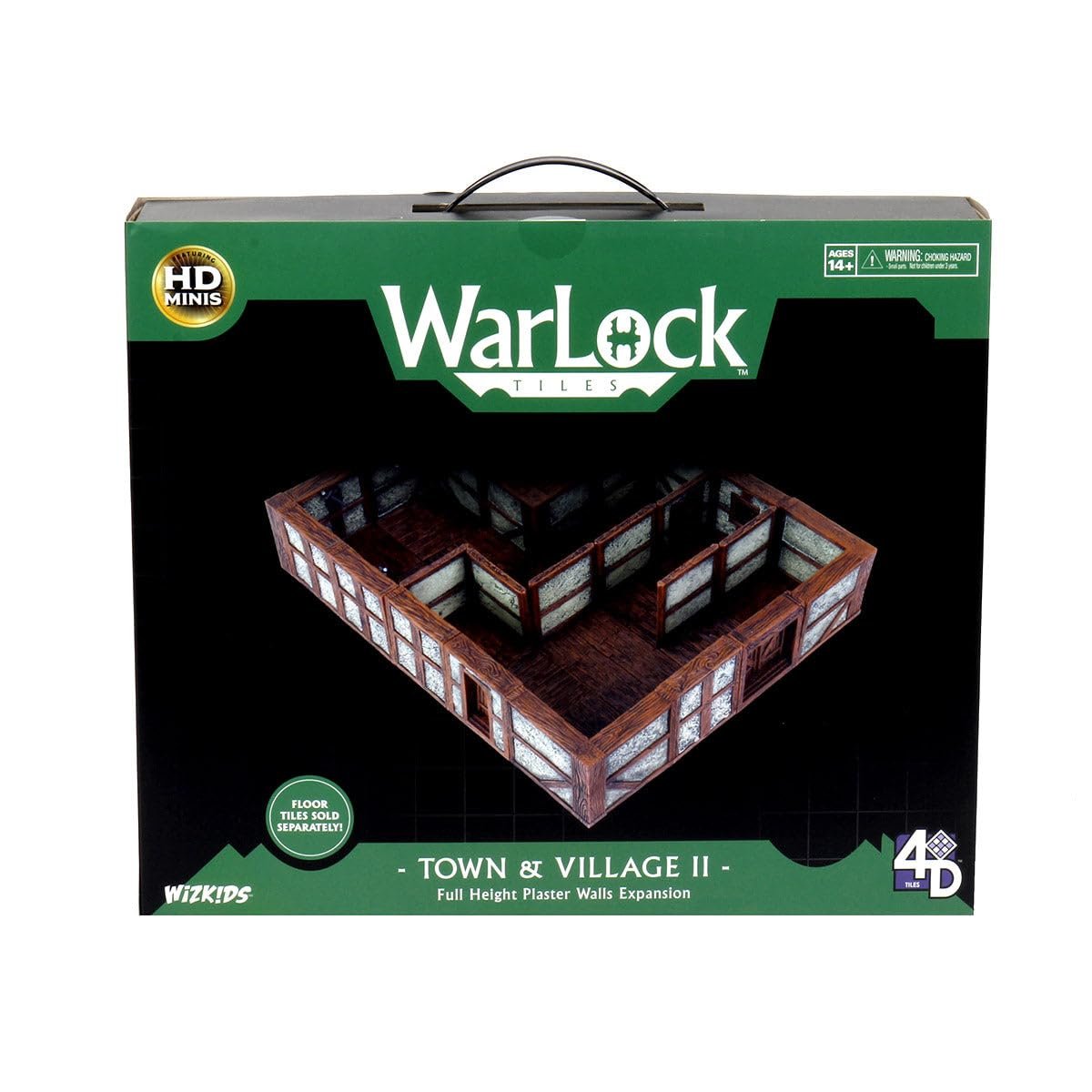 WizKids WarLock Tiles: Town &amp; Village II - Full Height Plaster Walls Expansion