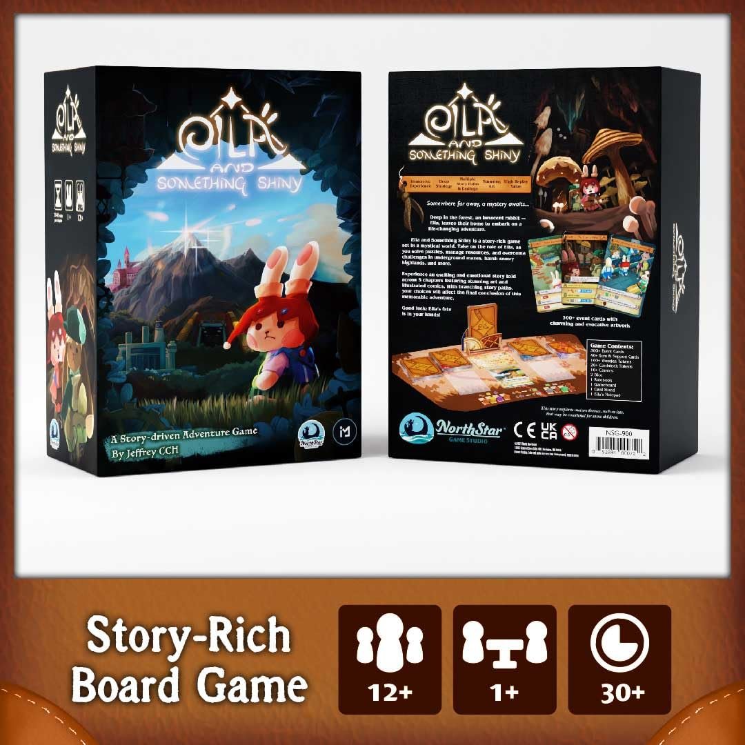 Eila and Something Shiny Board Game - Cooperative Narrative Adventure Game - Strategy Game, 1+ Players, 45+ Minutes, Ages 12+, Made by NorthStar Game Studio