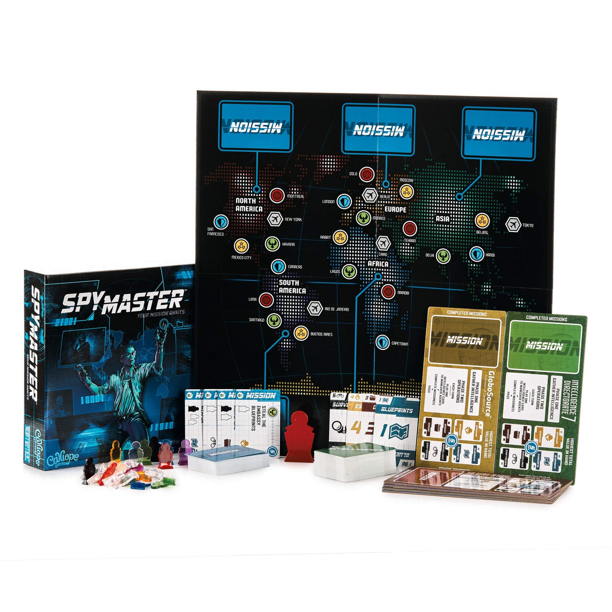 Calliope Games SpyMaster - Strategy Spy Board Game For Kids &amp; Adults - Perfect For Family Game Night - 2-6 Players