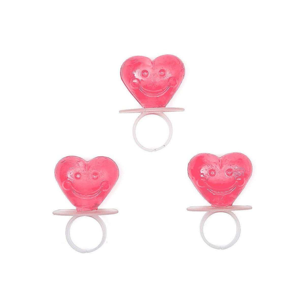 Heart Shaped Ring Suckers (12 individually wrapped candies) Valentine&#39;s Day Candy