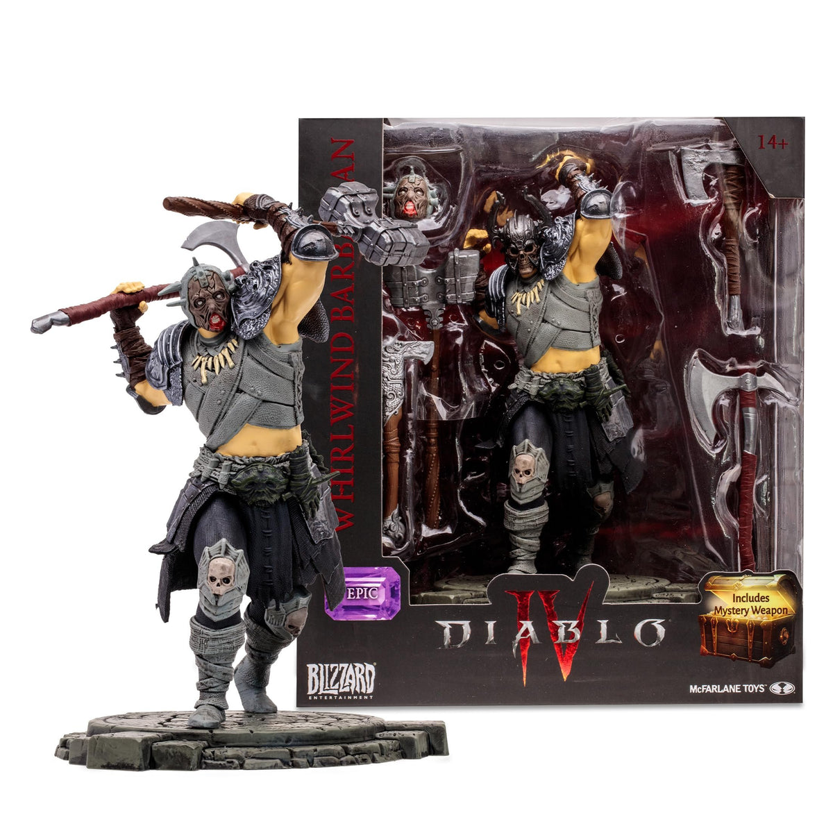 McFarlane Toys - Diablo IV Whirlwind Barbarian (Epic) 1:12 Scale Posed Figure