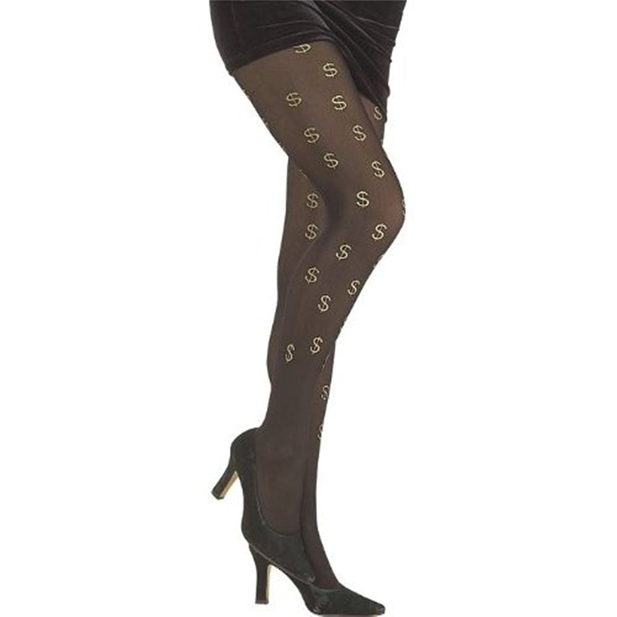 Rubie&#39;s Costume Co Gold Dollar Sign Tights Costume