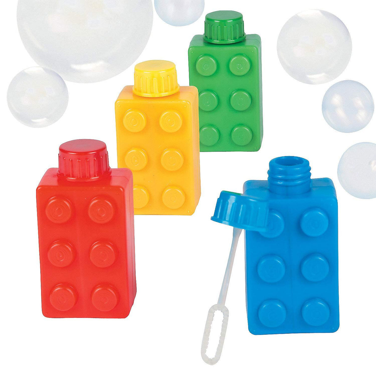 Brick Party Bubble Bottles (set of 12) Block Party Favors and Supplies