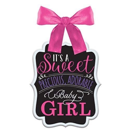 Amscan &quot;It&#39;s a Sweet Girl&quot; Chalkboard Sign, Pink