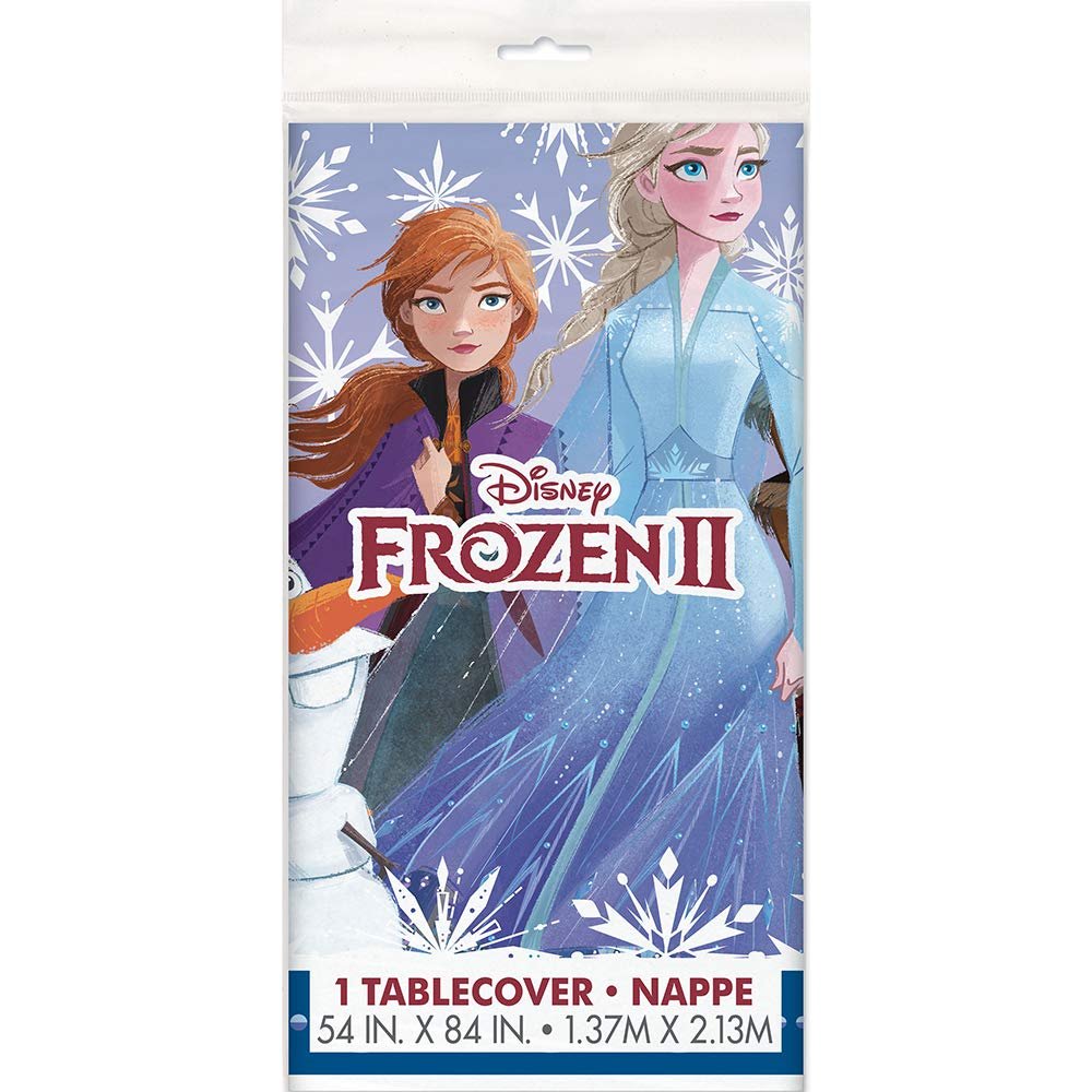 Unique Disney Frozen 2 Rectangular Plastic Table Cover - 54&quot; x 84&quot;, 1 Pc