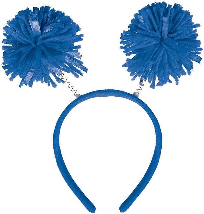 Amscan Pom Yarn Spings Head Bopper, 9&quot; x 4 1/2&quot;, Blue