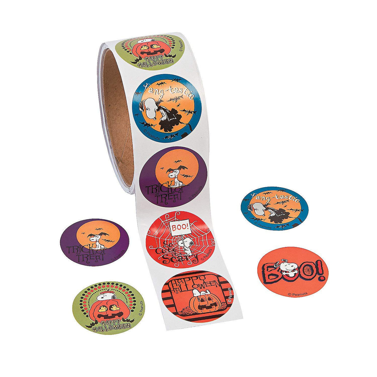 Peanuts Halloween Roll Paper Stickers - Stationery - 100 Pieces