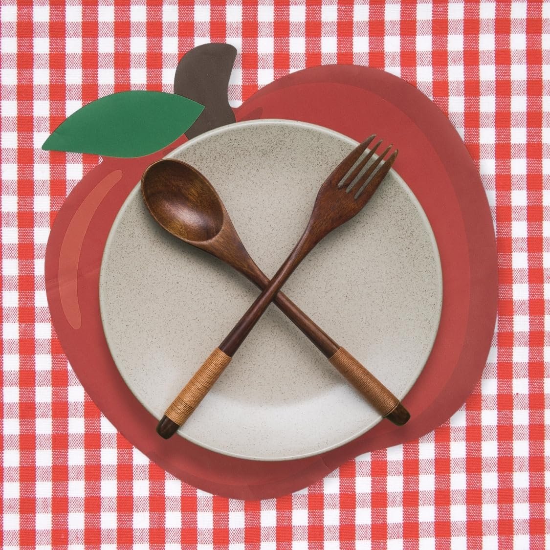 Fun Express Apple Shaped Paper PLACEMAT - Party Supplies - 12 Pieces