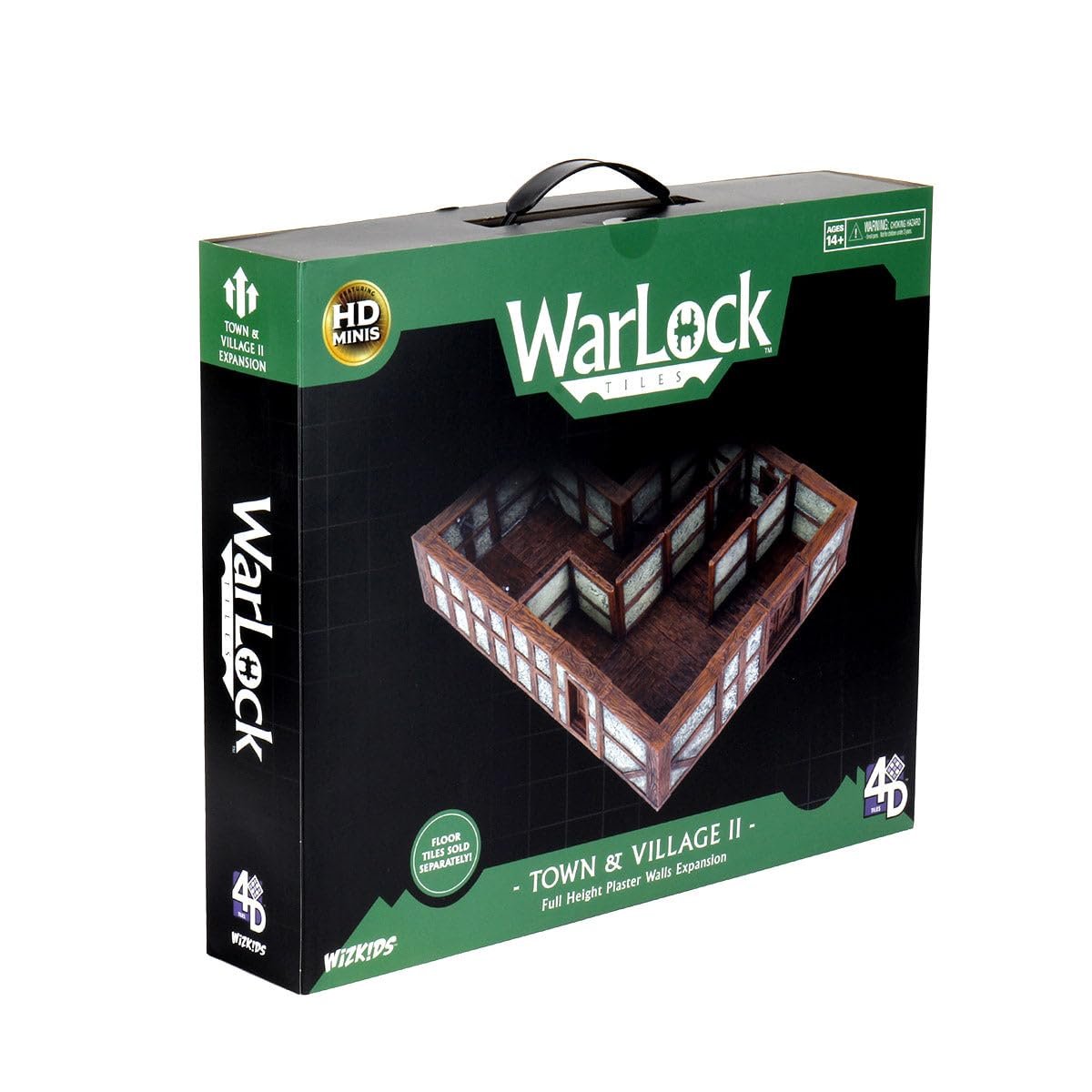 WizKids WarLock Tiles: Town &amp; Village II - Full Height Plaster Walls Expansion