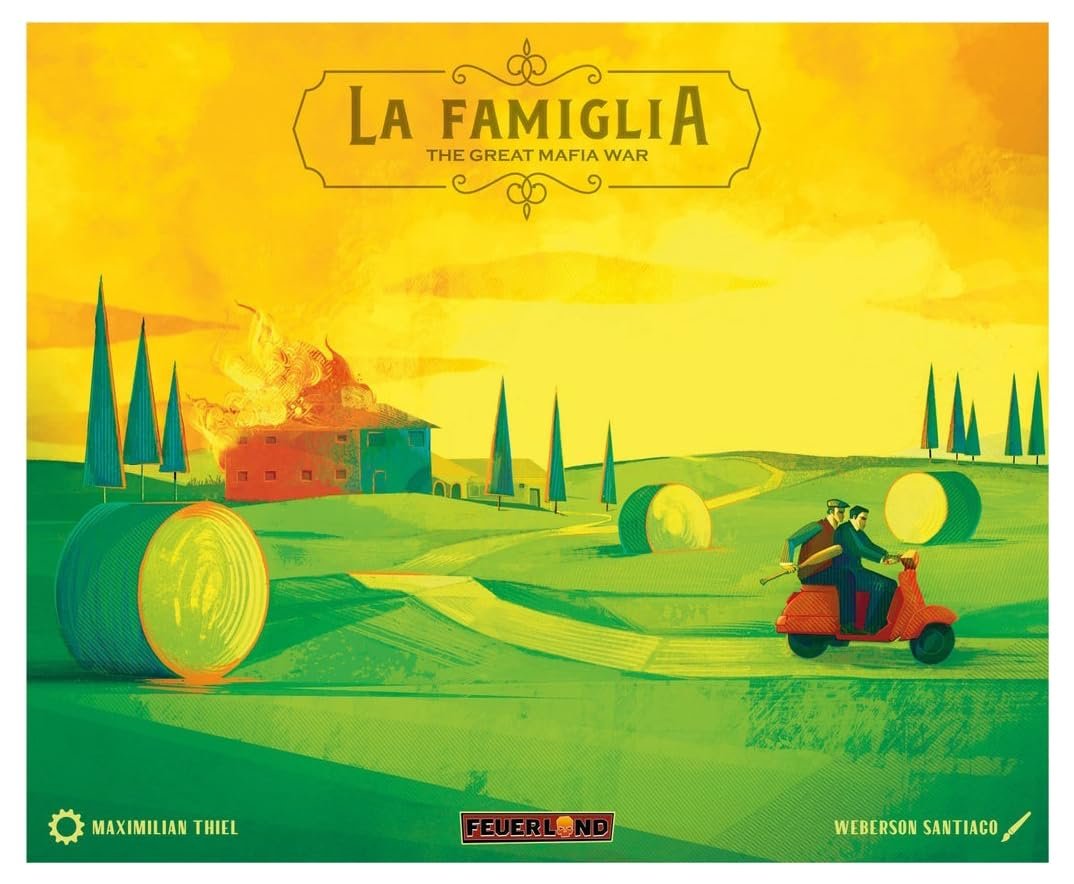 Capstone Games La Famiglia: The Great Mafia War - Capstone Games, 2-vs-2 Team Strategy Board Game, Based in 1980&#39;s Sicily, 4 Players, 90-180 Minute Game Play Time, Ages 16+