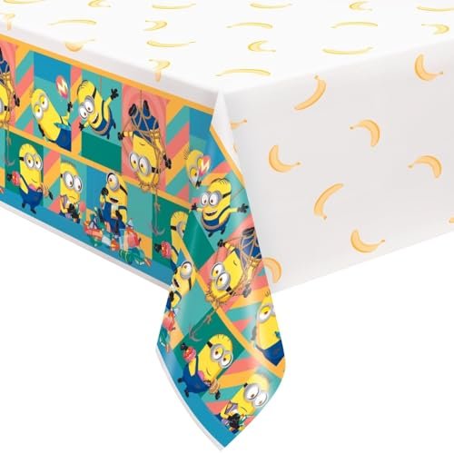 Unique Despicable Me Rectangular Plastic Tablecover - (54&quot; x 84&quot;) 1 Piece - Perfect for Birthdays and Minion-Themed Celebrations